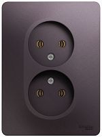 Розетка без заземления Systeme Electric Glossa 1-м. 2 мод. сиреневый туман картинка